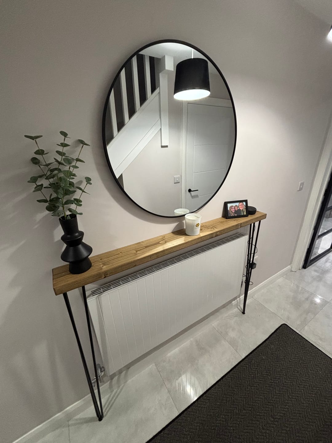 Customer photo review of Console Table 15cm Depth | Hairpin Leg