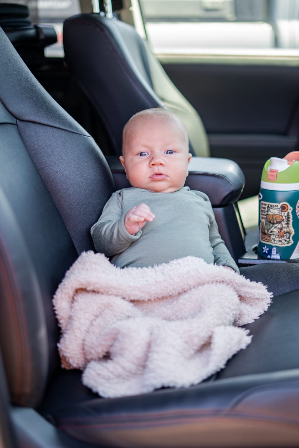 Customer photo review of Baby Bodysuit, Long Sleeve, Merino Wool, Sage