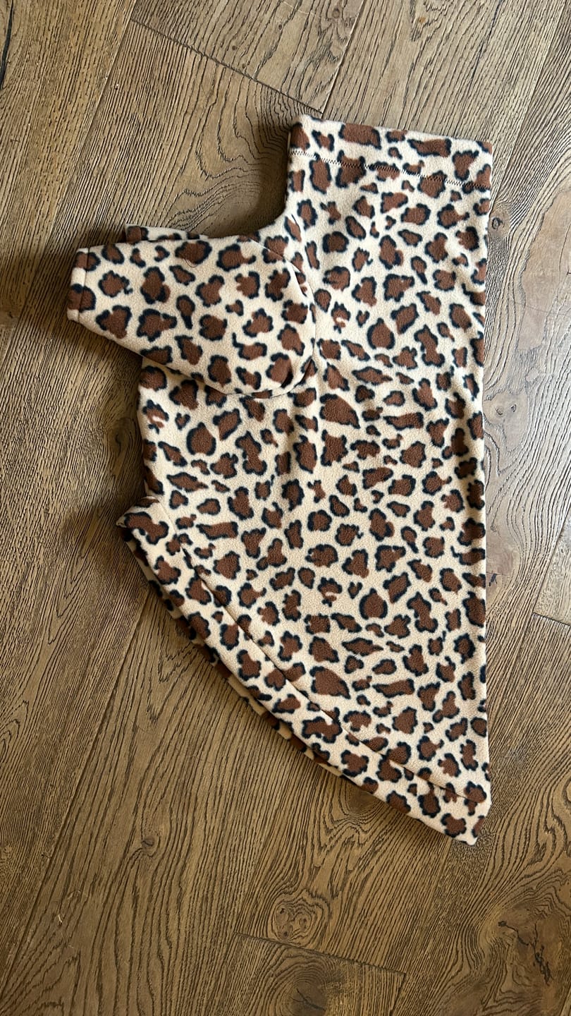 Customer photo review of Brown Leopard Anti Pill Polar Fleece Fabric