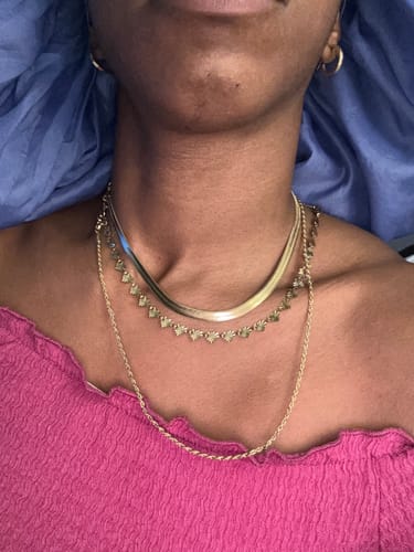 Customer photo review of Starlight Heart Chain Necklace