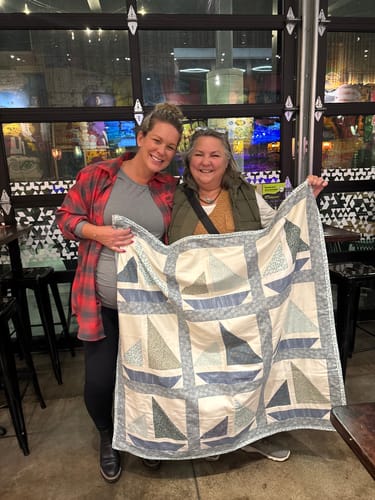 Customer photo review of Little Skipper Sailboat Baby Quilt Pattern; Digital PDF Pattern