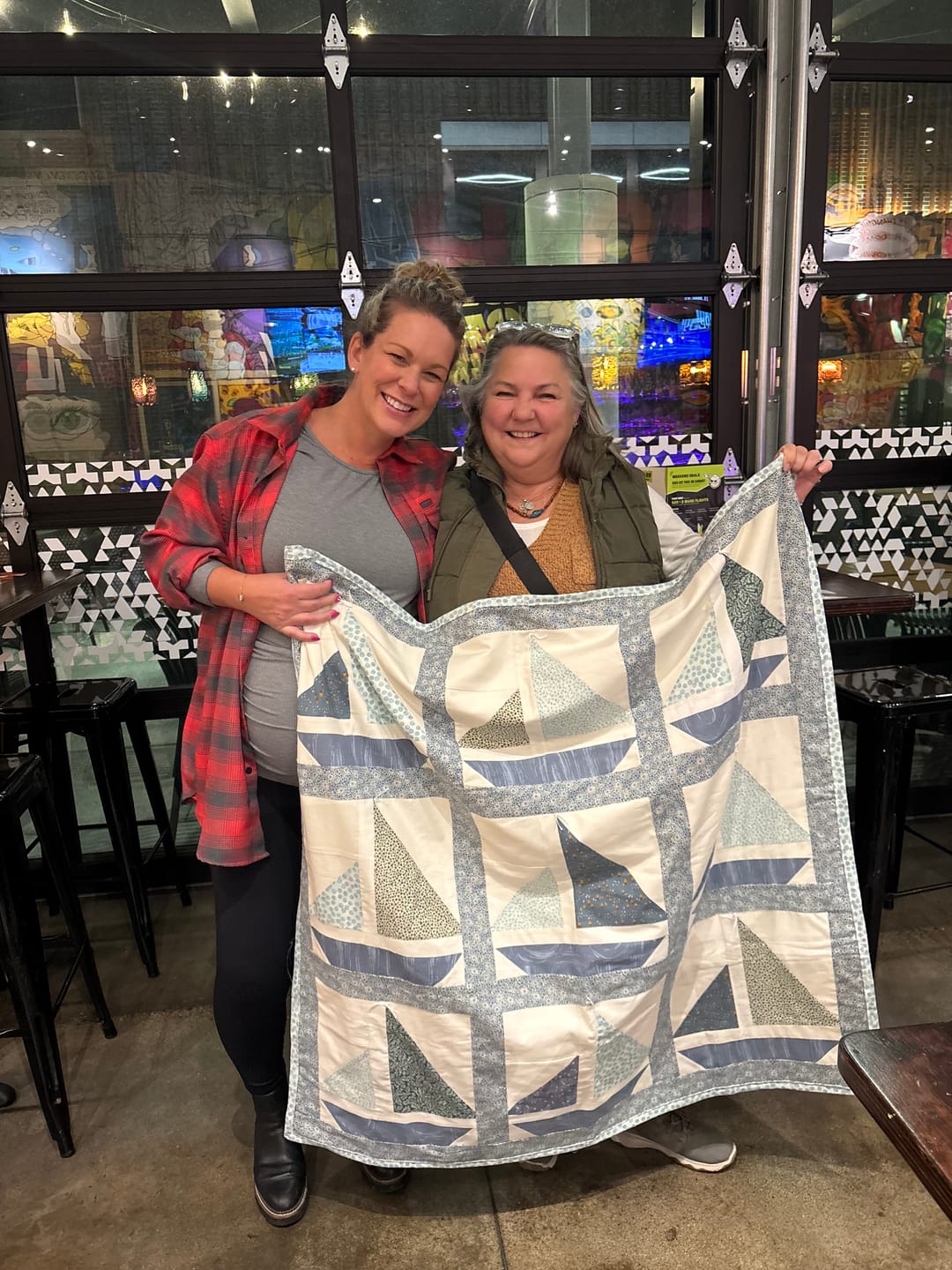 Customer photo review of Little Skipper Sailboat Baby Quilt Pattern; Digital PDF Pattern