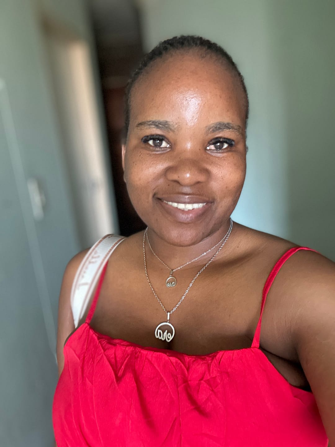Customer photo review of Silver Precious Logo Necklace