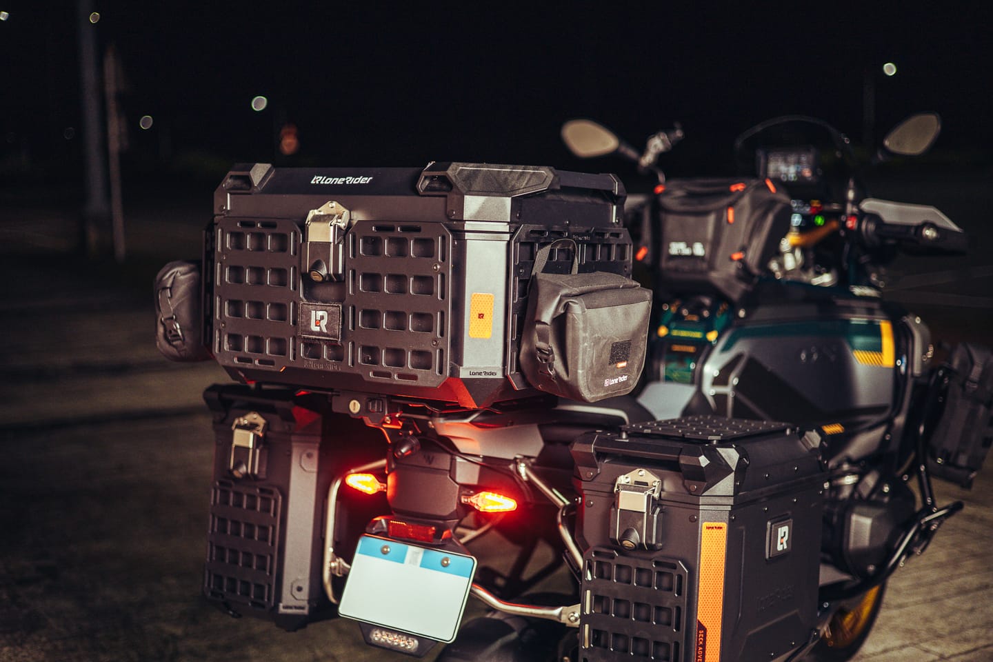 Customer photo review of MotoRacks – Motorcycle Luggage Pannier Racks