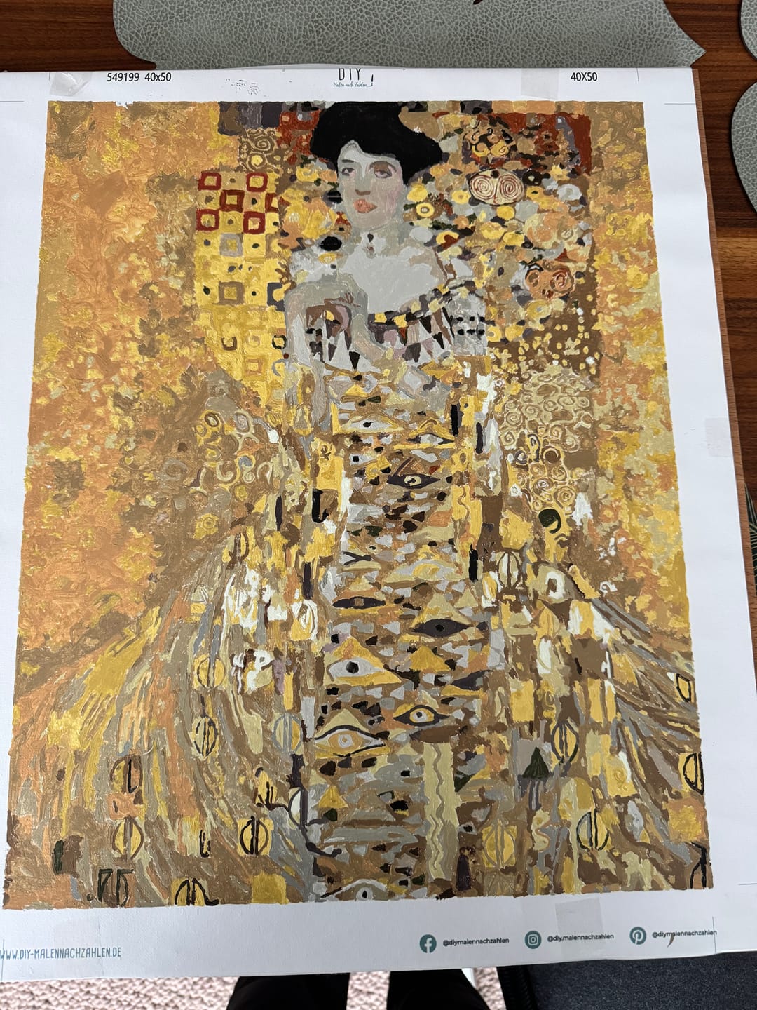 Customer photo review of Malen nach Zahlen - Portrait von Adele Bloch-Bauer I - Gustav Klimt