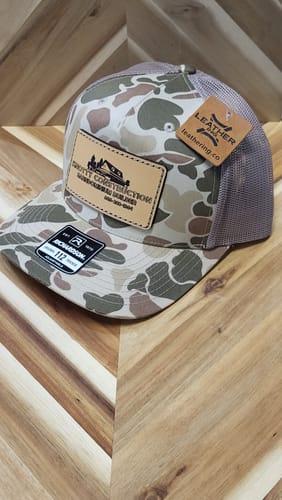 Customer photo review of Premium Custom Leather Patch Hats (Wholesale)