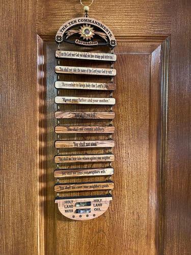 Customer photo review of NEW* Ten Commandments from the Holy Land Wall Hanging