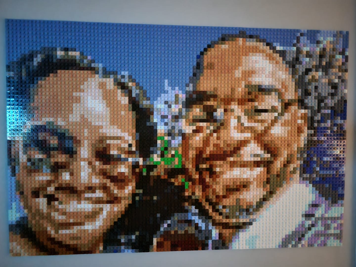 Customer photo review of Custom Bricked Mosaic Portrait 20x30"