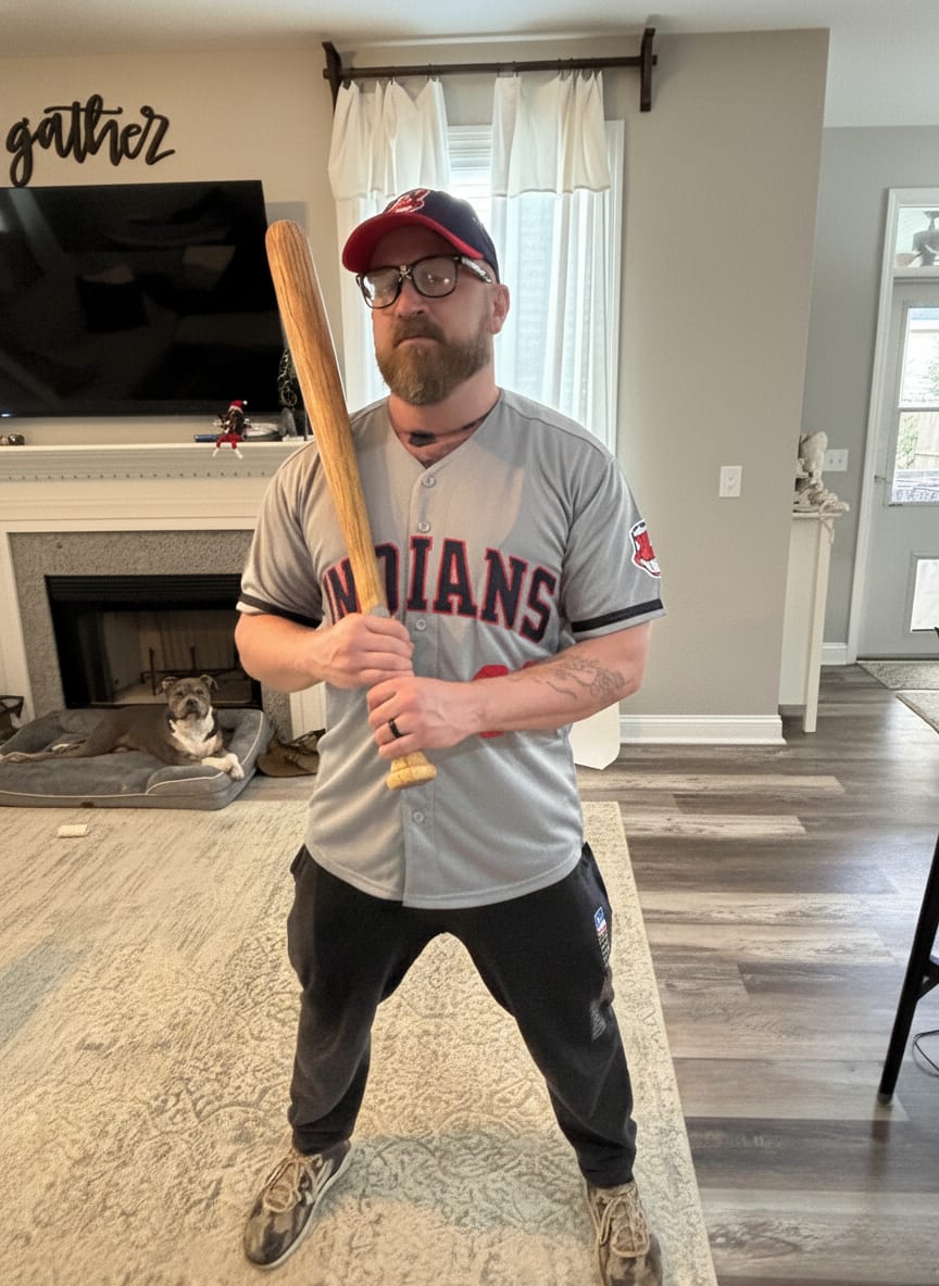 Customer photo review of Ricky Vaughn Wild Thing Indians Baseball Jersey