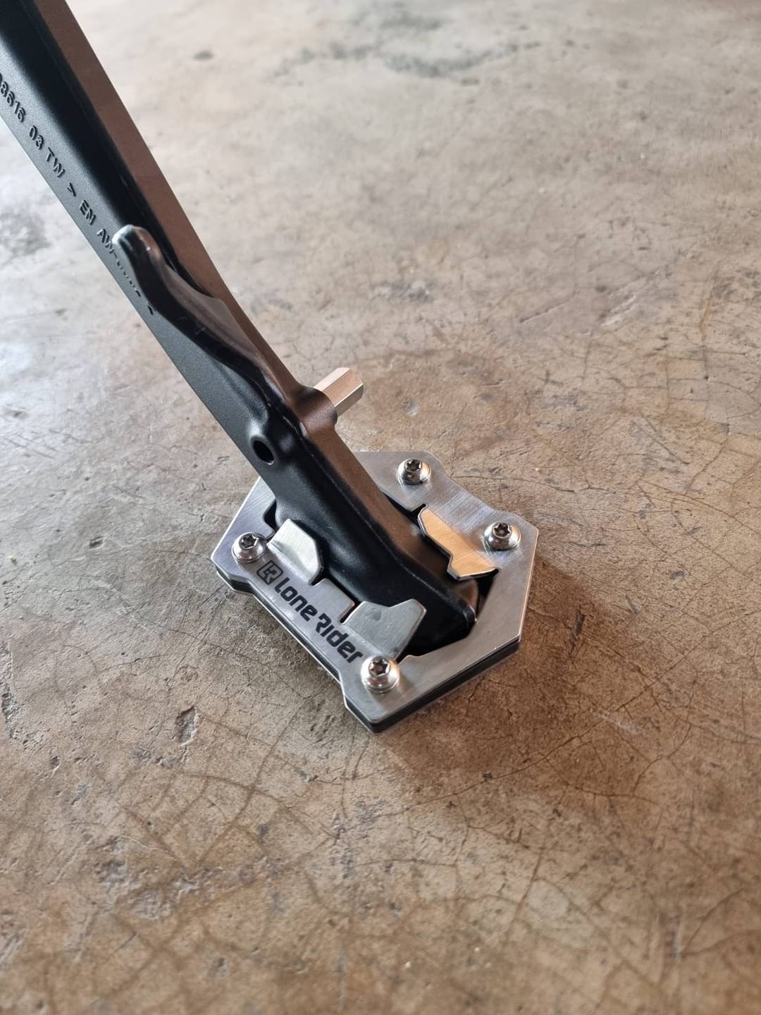 Customer photo review of Side Stand Foot Extension BMW R1300GS