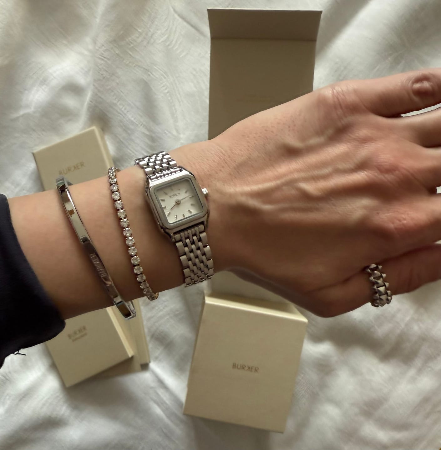 Customer photo review of Macy Petite Silver White