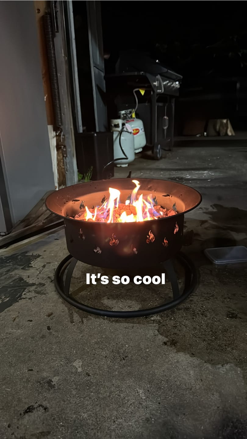 Customer photo review of Portable Outdoor Gas Fire Pit