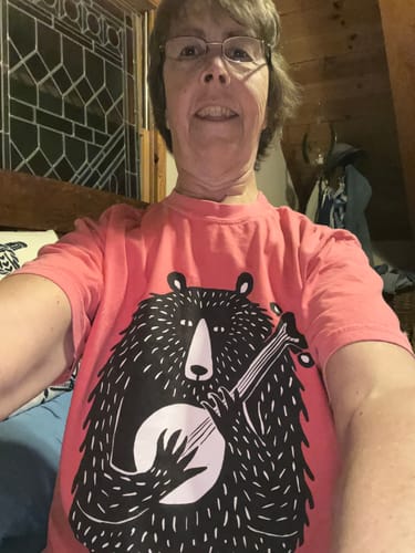 Customer photo review of Banjo Bear T-shirt