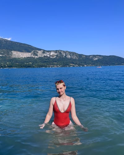 Customer photo review of Original Cut Swimsuit (Tangerine)