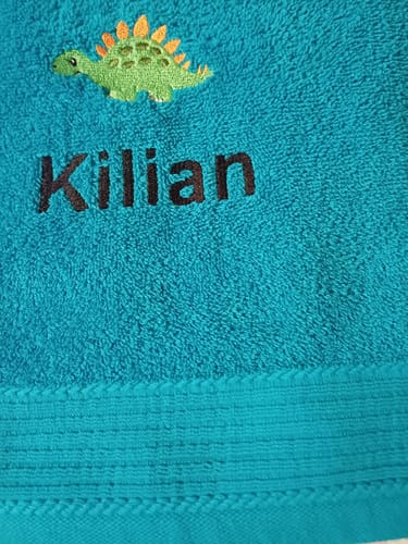 Customer photo review of Personalisiertes Kinder Handtuch mit Namen und Motiv bestickt