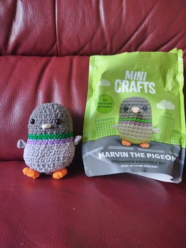 Customer photo review of Grun The Druid Bear Crochet Kit
