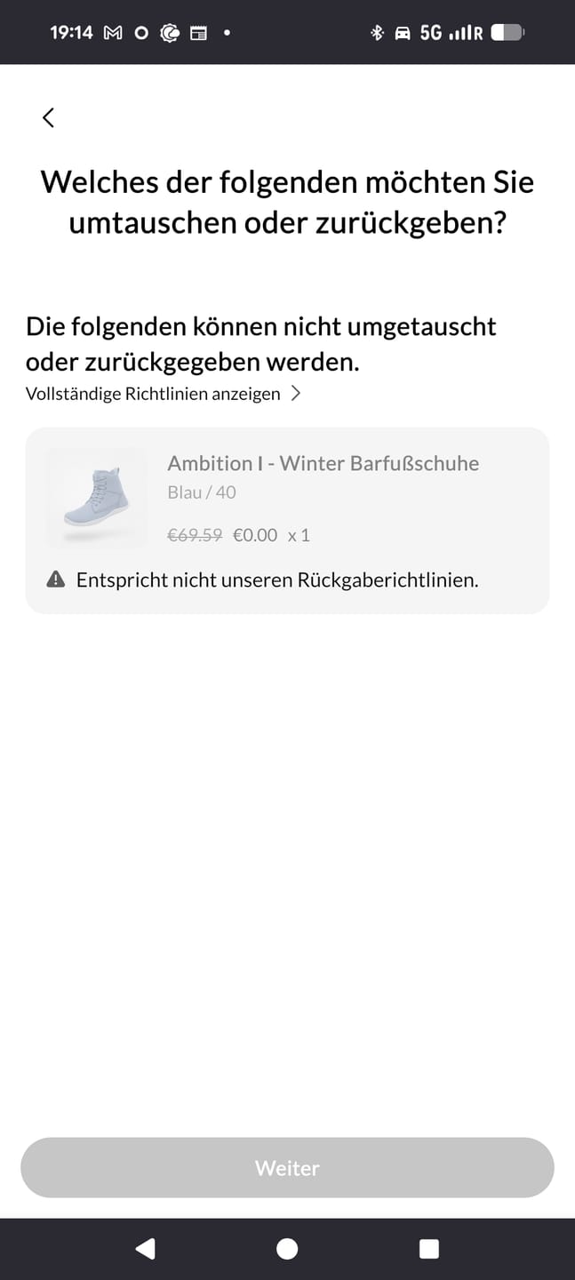 Customer photo review of Ambition Ⅰ - Winter Barfußschuhe