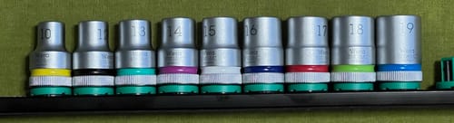 Customer photo review of Wera Magnetic socket rail C 4 Zyklop socket set, 1/2" drive, 9 pieces