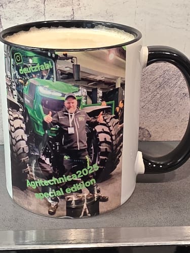 Customer photo review of TassenExpress - Becher Keramik Tasse mit Logo bedruckt 325ml Firmenlogo