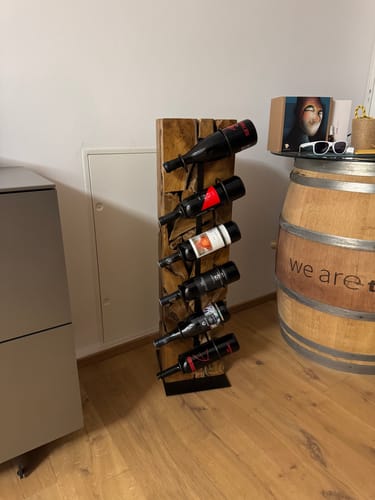 Customer photo review of Weinregal XILON Weinständer Holz massiv 100 cm