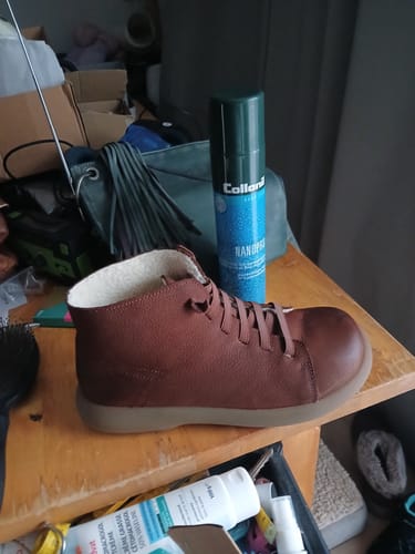 Customer photo review of Women Stylish Genuine Leather Fleece-lined Boots