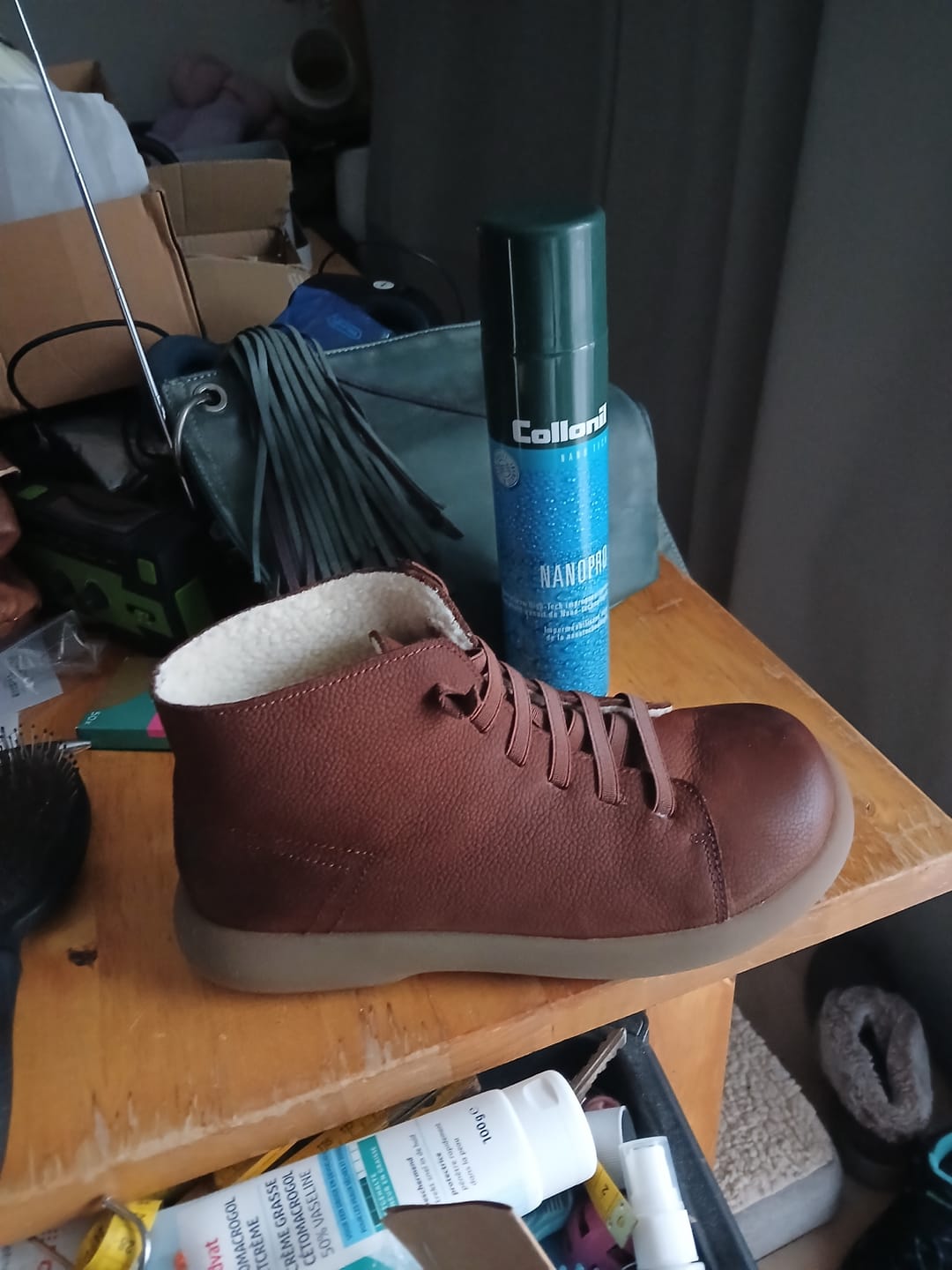 Customer photo review of Women Stylish Genuine Leather Fleece-lined Boots