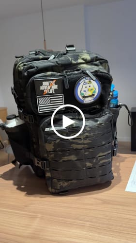 Customer video review of Mochila Táctica V2 45L All In Negro Camuflaje