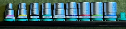 Customer photo review of Wera Magnetic socket rail B 4 Zyklop socket set, 3/8" drive, 9 pieces