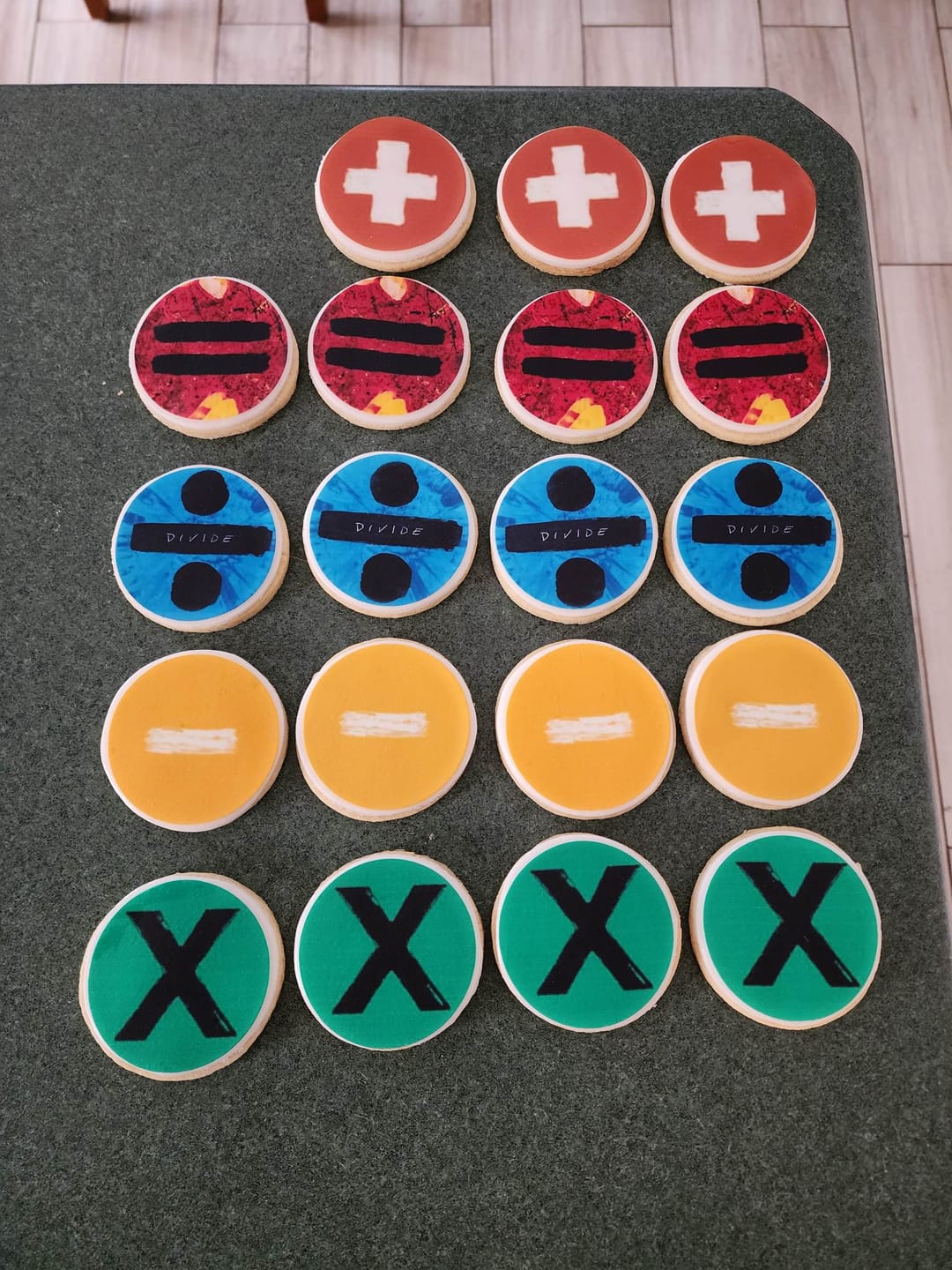 Customer photo review of 12 x 6.35 cm Round Standard Cookie Edible Icing Images