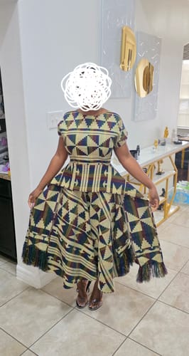 Customer photo review of Adunni Akwete Midi Dress