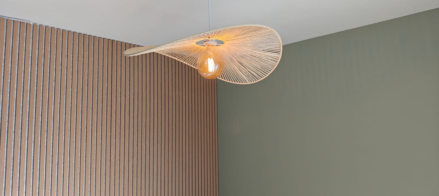 Customer photo review of Panneau acoustique en bois | Chêne Naturel avec Feutre Gris | De première qualité