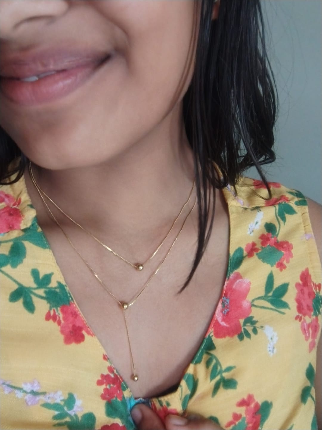 Customer photo review of Drop Bead Necklace