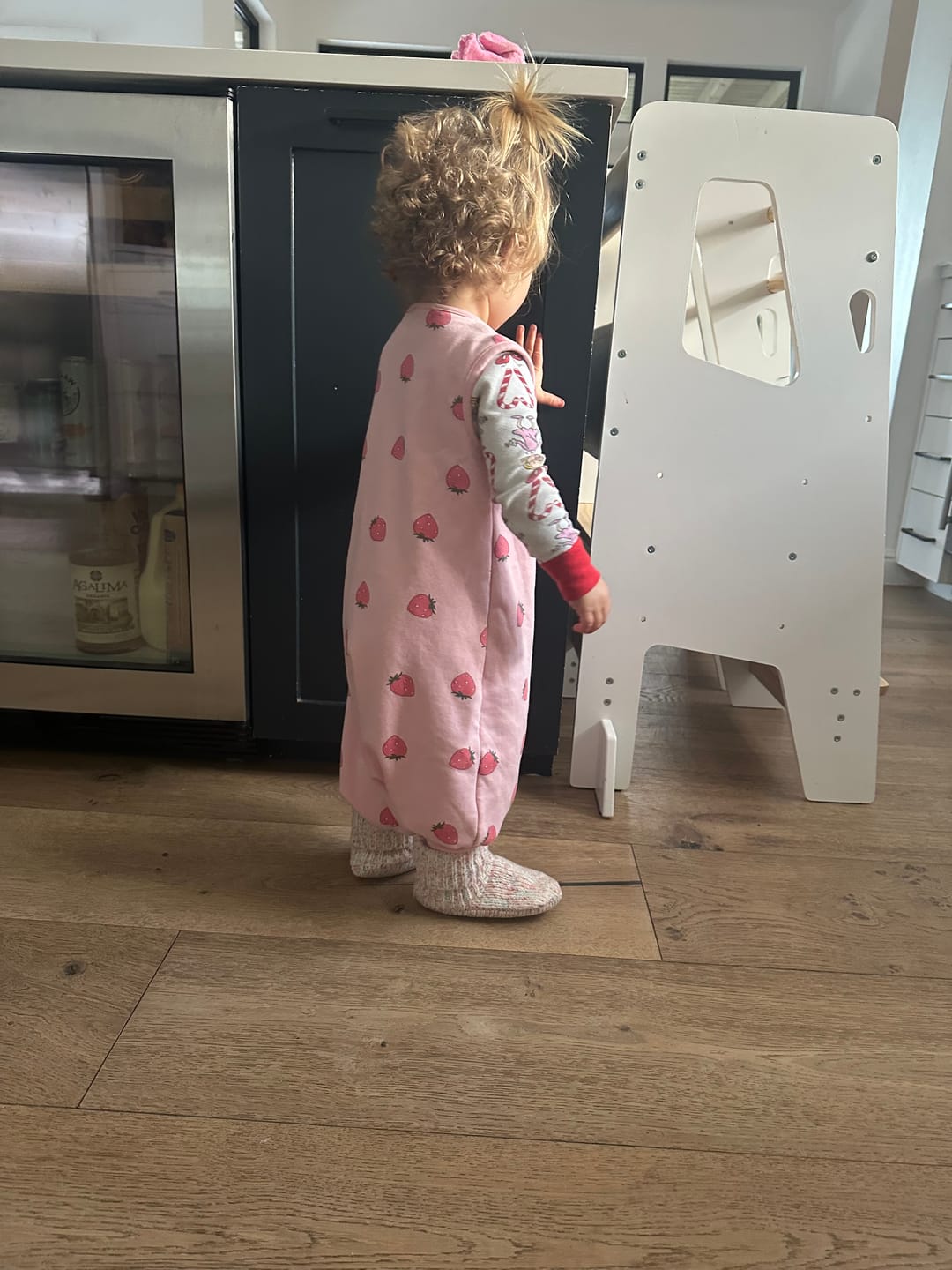 Customer photo review of 4 Season® Baby Sleep Bag with Feet, Merino Wool & Organic Cotton, Strawberry