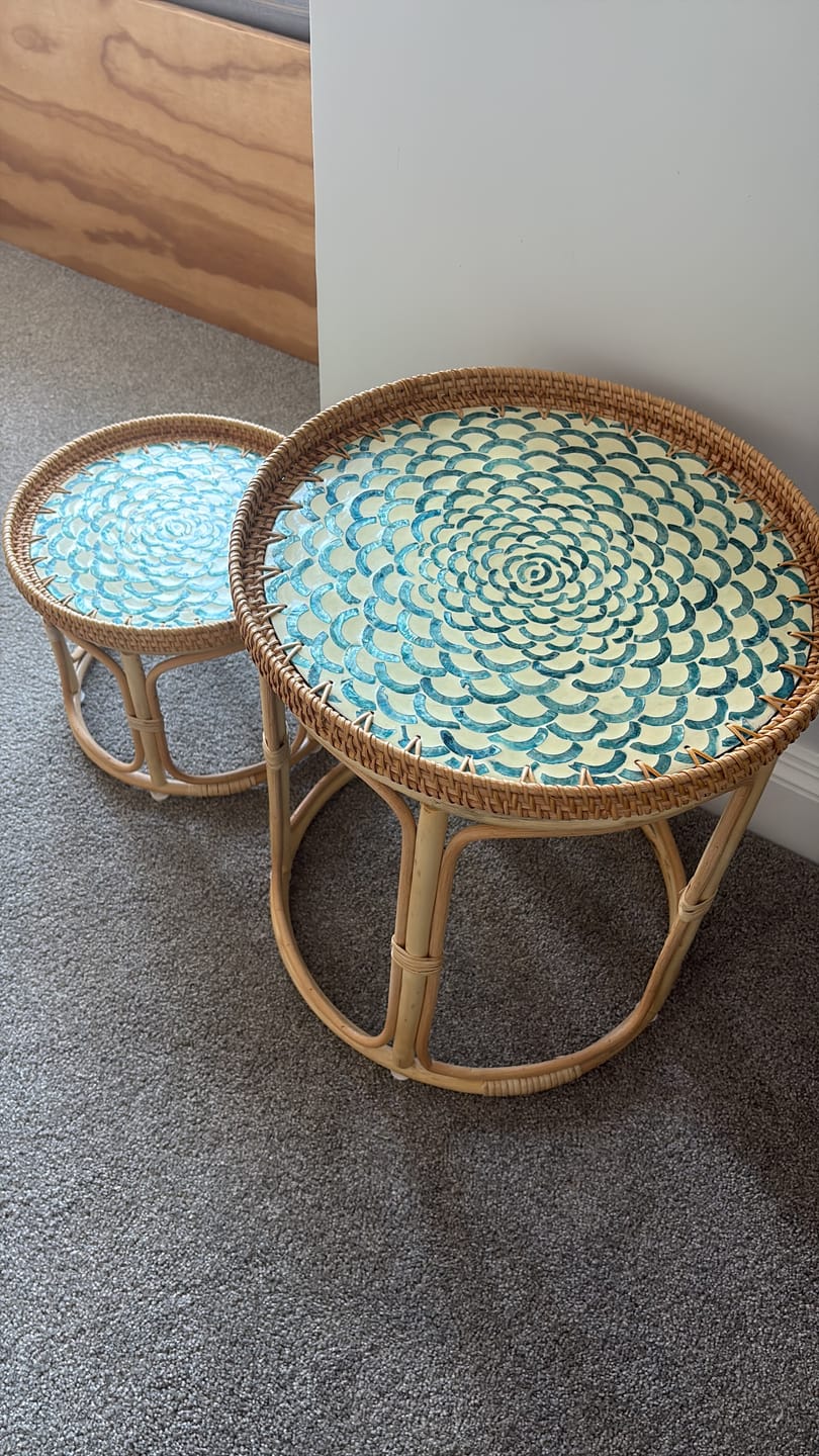 Customer photo review of Bloom Rattan Table Set