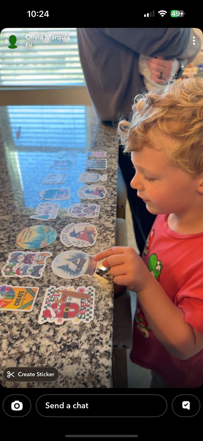 Customer photo review of KIDS STICKER CLUB | Monthly Subscription