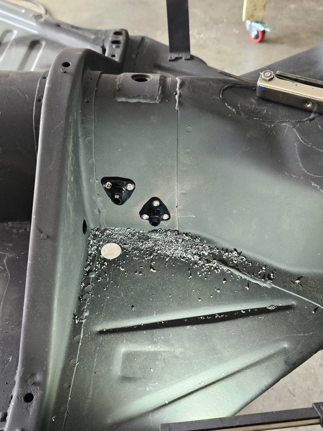 Customer photo review of -6AN Flanged Bolt in Pass Thru Bulkhead Fitting by Fluidworks