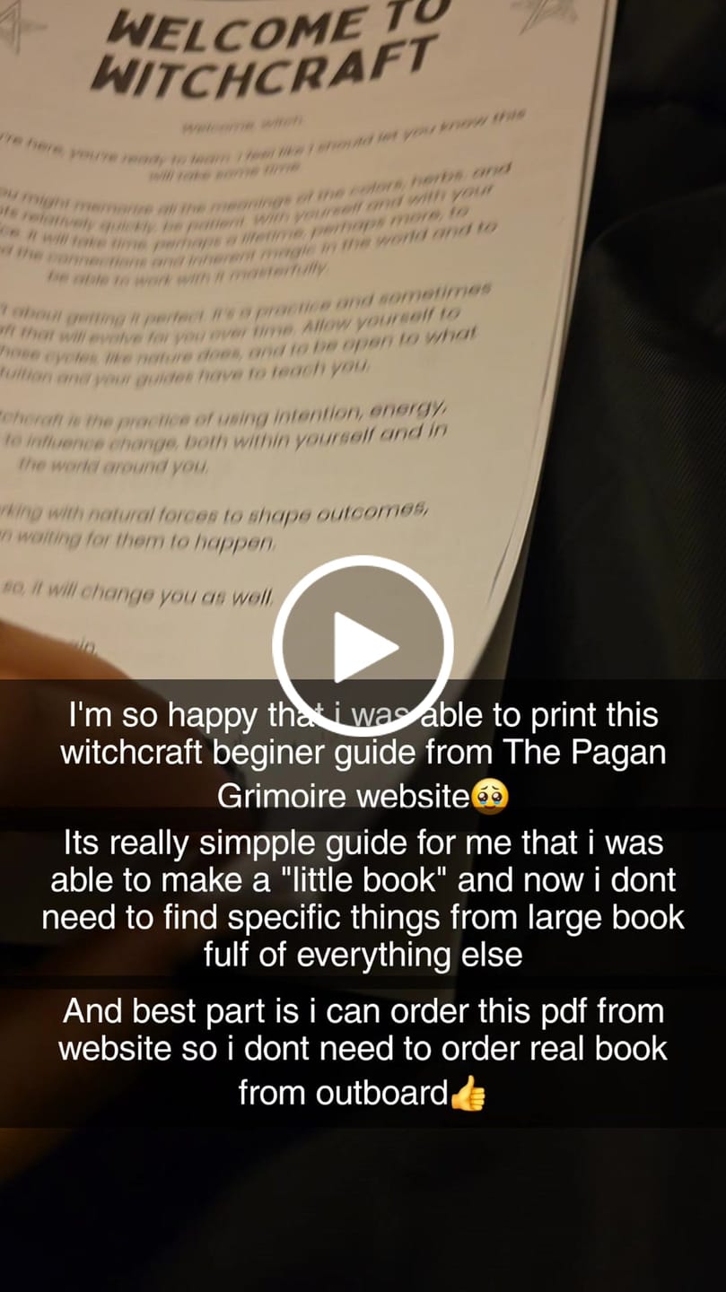 Customer video review of Witchcraft for Beginners Guide