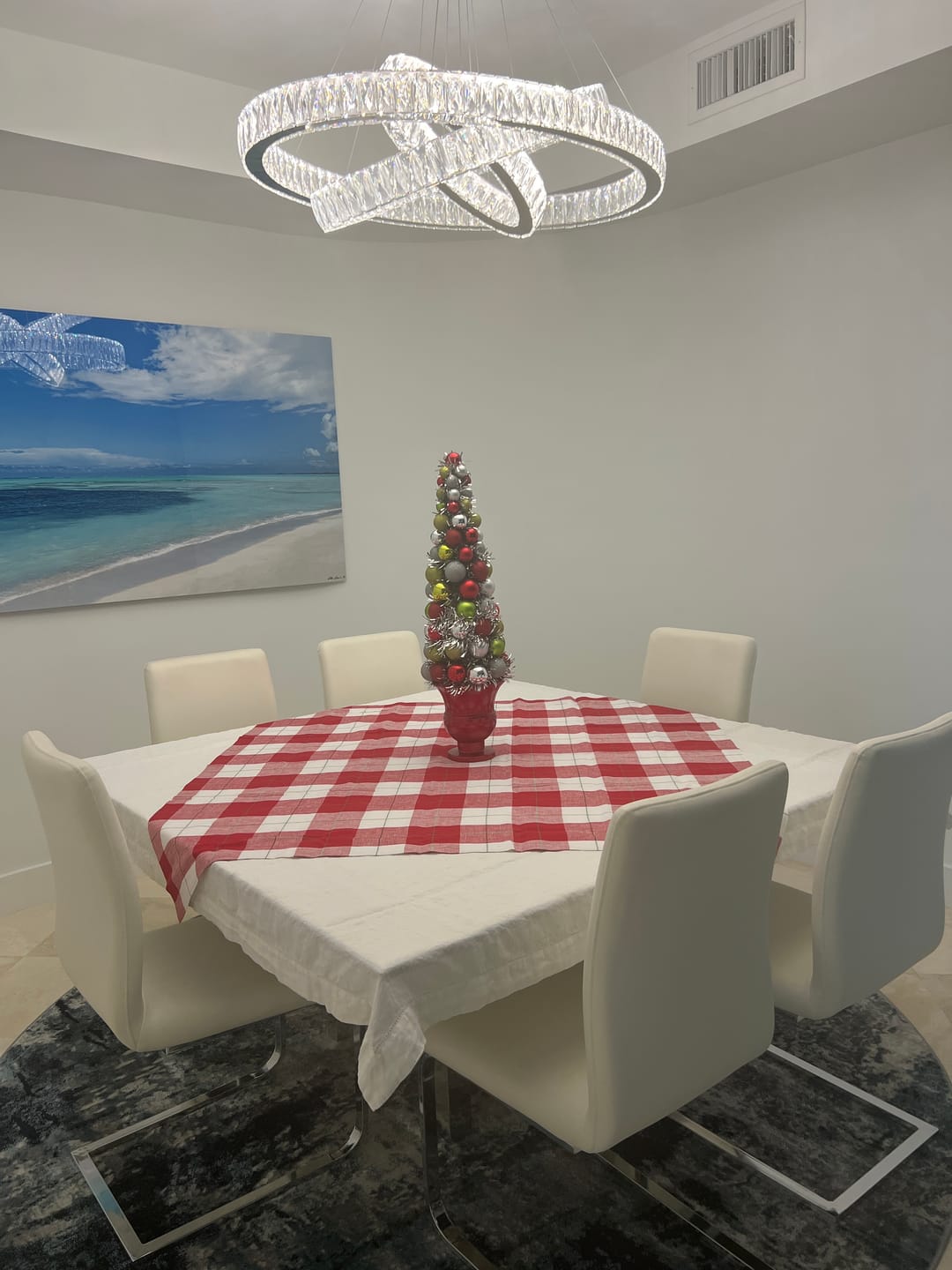 Customer photo review of Very Merry Plaid Table Throw