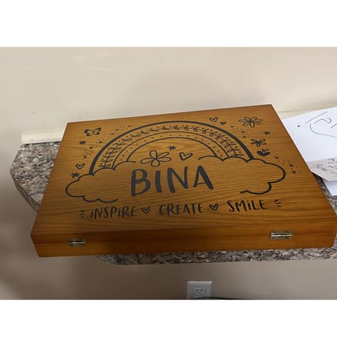 Customer photo review of Personalized Art Kit, Gift for Kid Artists