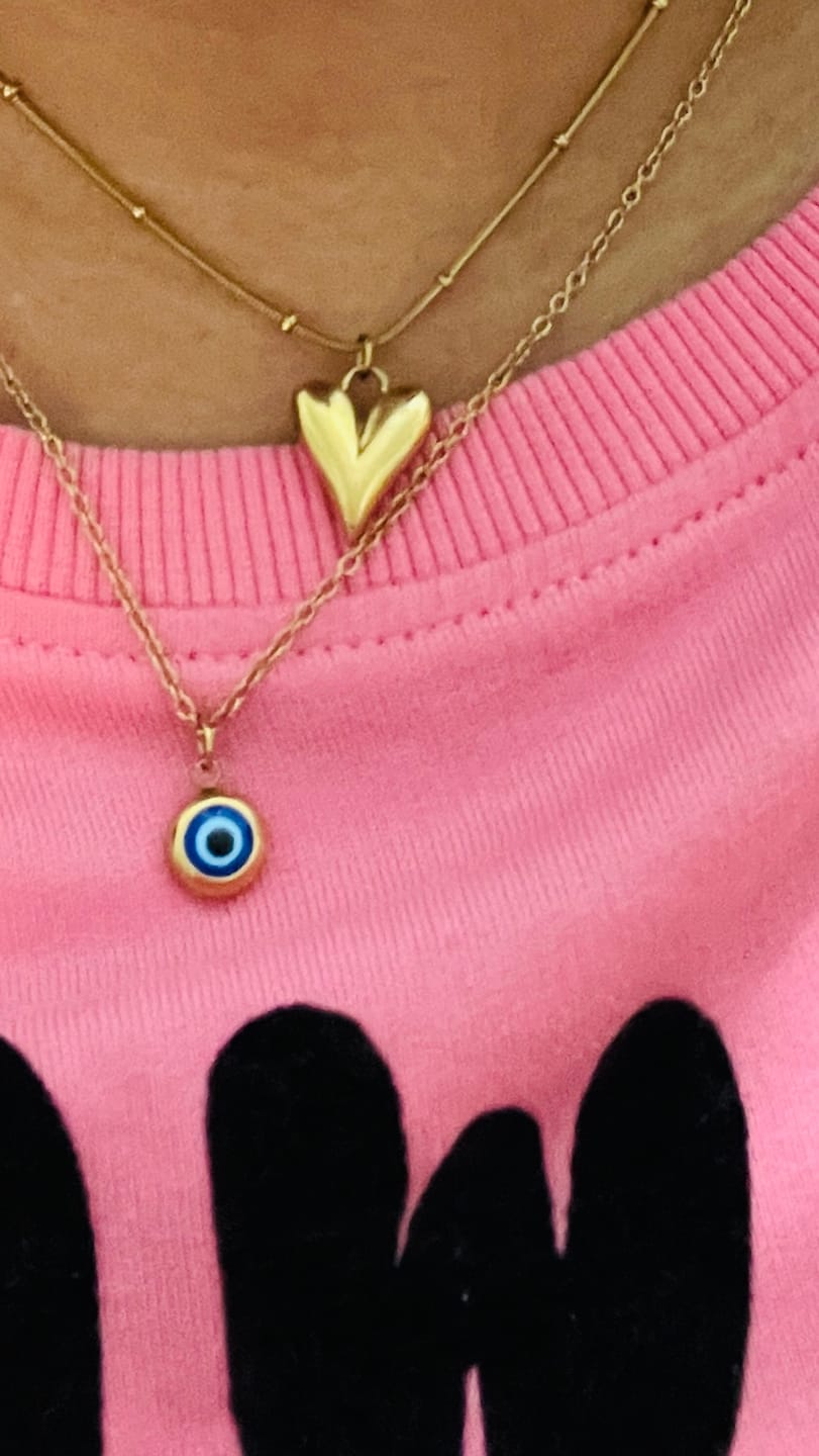 Customer photo review of Evil Eye Necklace