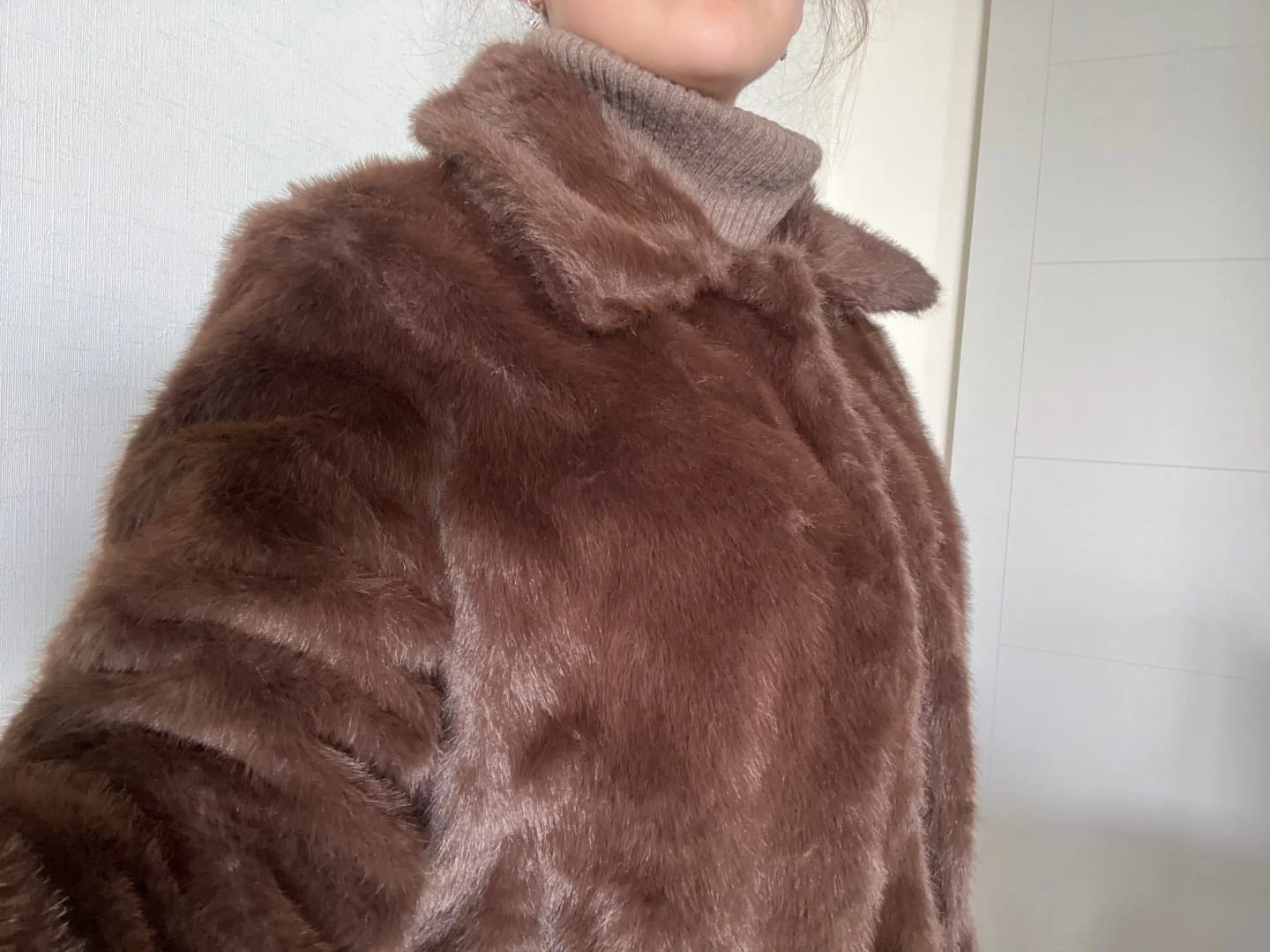 Customer photo review of Alexandra Faux Fur Jacket