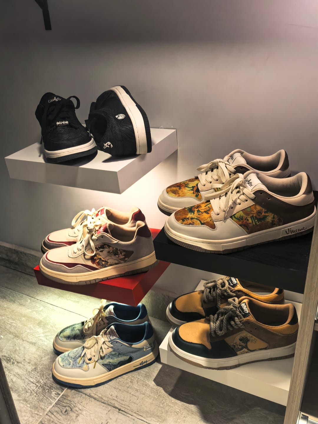Customer photo review of Nihonga inspired Silk Sneakers