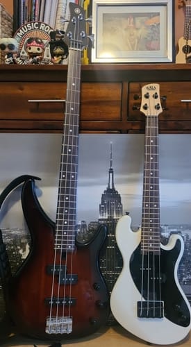 Customer photo review of Kala Solid Body 4-String Sweet Cream Fretted U•BASS® – UBASS-SB-CR-FS