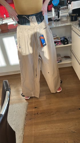Customer photo review of Men’s Coffee Baggy Drawstring Durable Snow Pants