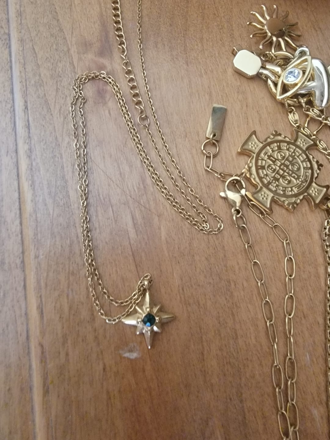 Customer photo review of Guiding Star Emerald Crystal Necklace
