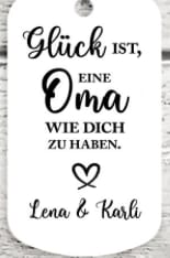 Customer photo review of Glück ist... - Personalisierter Schlüsselanhänger mit Foto-Druck für Oma