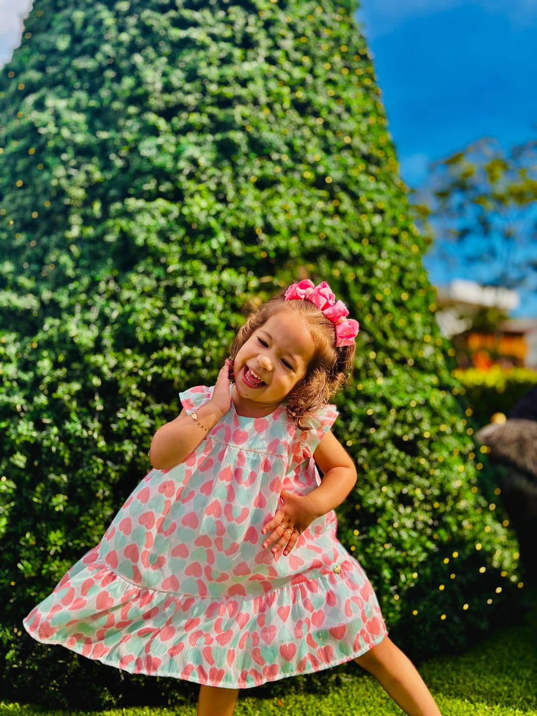 Customer photo review of Conjunto de Blusa Boxy em Meia Malha e Short em Linho com Elastano 83998 Kukiê Infantil Menina