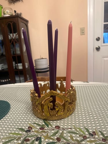 Customer photo review of Nativity Advent Candle Holder