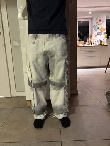 Customer photo review of American Street Style Distressed Detachable Cargo Jeans