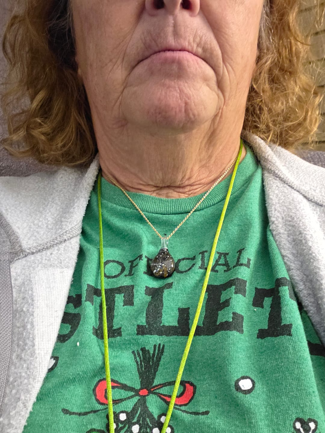 Customer photo review of Ghost Pendant with Infused Cremation Ashes